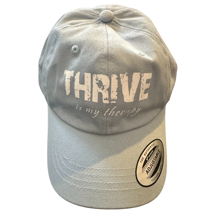 Light Blue “Thrive is my therapy” Cap