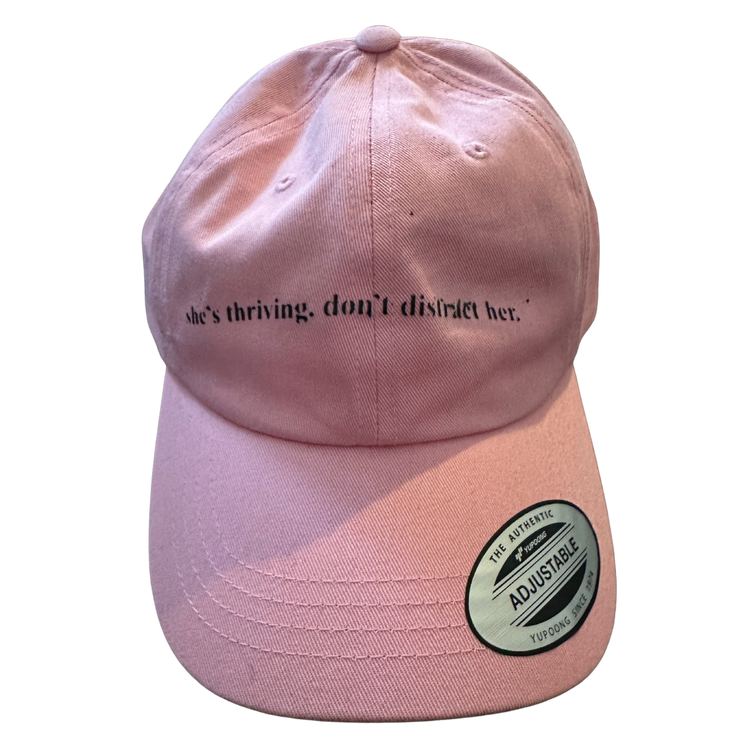 Pink “she’s thriving. don’t distract her.”Cap