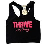 Black and Hot Pink Thrive Crop