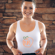 White RR crop w/ peach logo